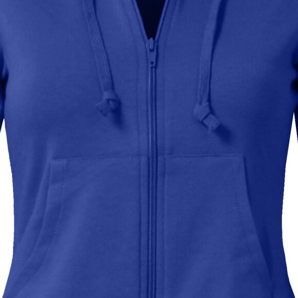 Chic Women's Royal Blue Zip-Up Hoodie Tracksuit Set S-3XL for Every Occasion - Picture 4 of 5